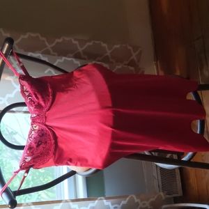 Victoria's Secret Red lace short nightgown